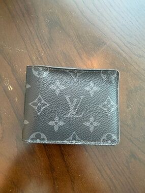 Louis Vuitton Black Monogram Canvas Men's Wallet